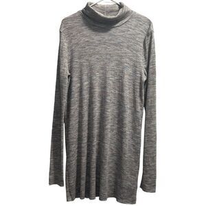 Free People We the Free Stone Cold Ivory Multi Turtleneck Tunic Top SZ.L